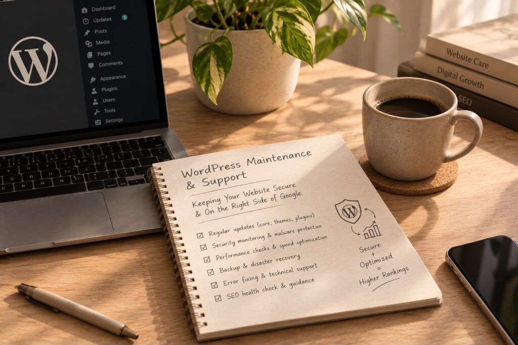 This is a picture of WordPress Website maintenance and support